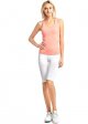 Women's ribbed waistband knee high solid color leggings -3 pack